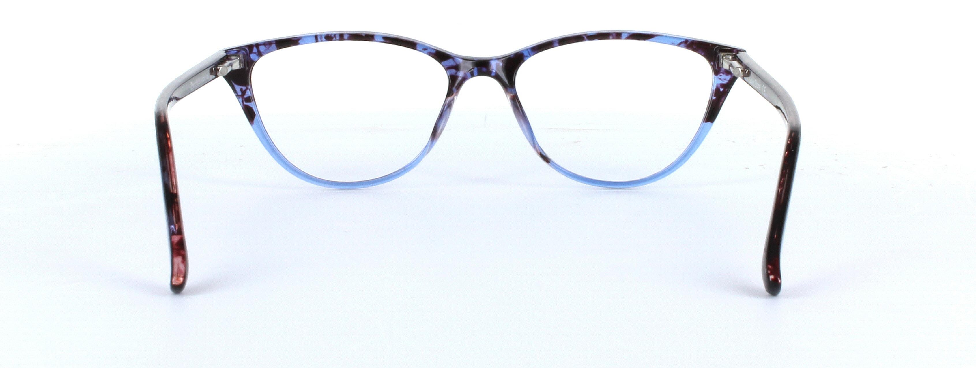 Copious Blue Full Rim Oval Round Plastic Glasses - Image View 3