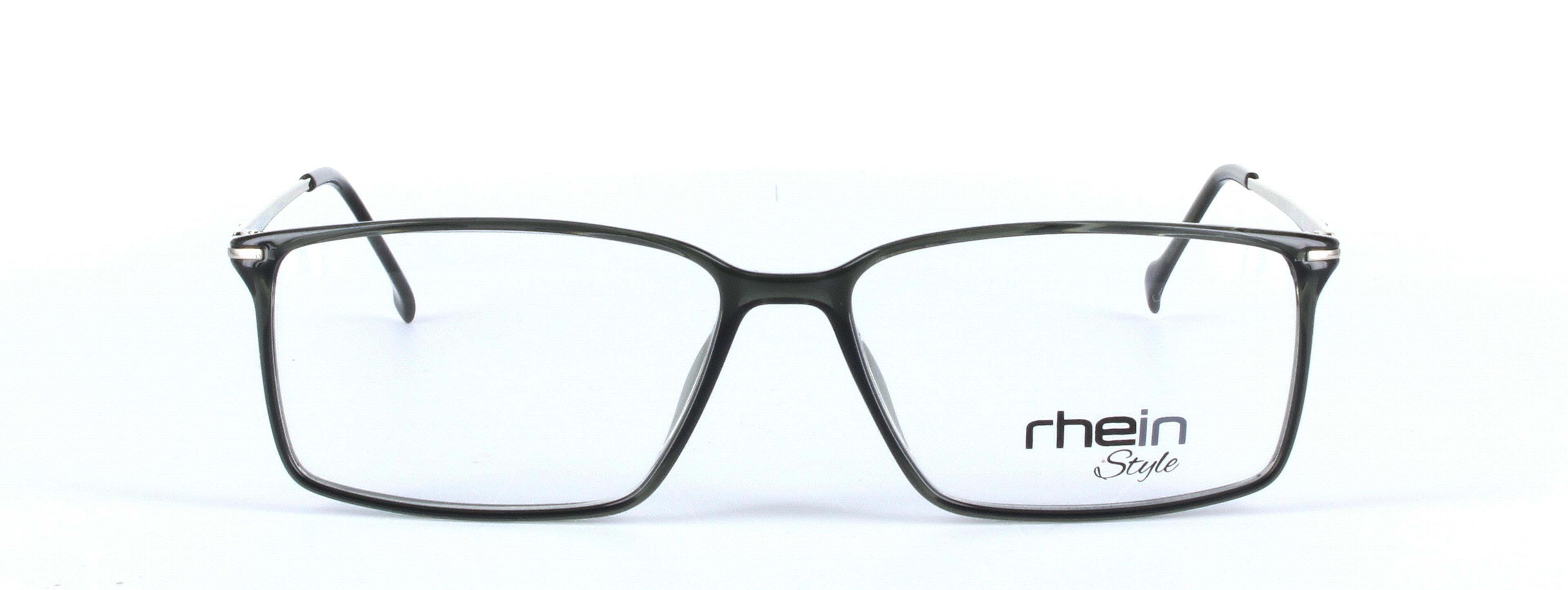Omega Grey Full Rim Rectangular Square Plastic Glasses - Image View 5