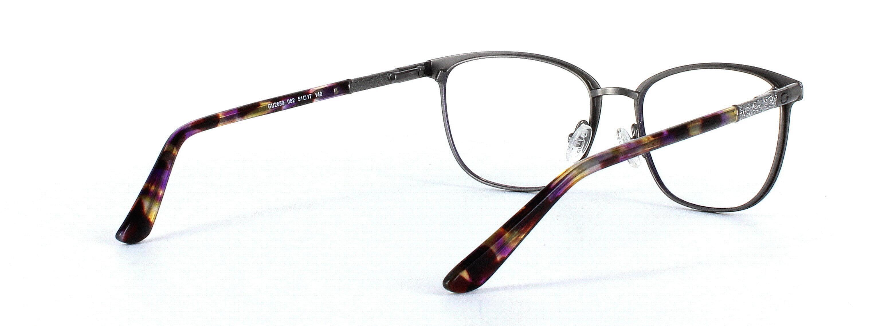 GUESS (GU2659-082) Purple Full Rim Oval Metal Glasses - Image View 4