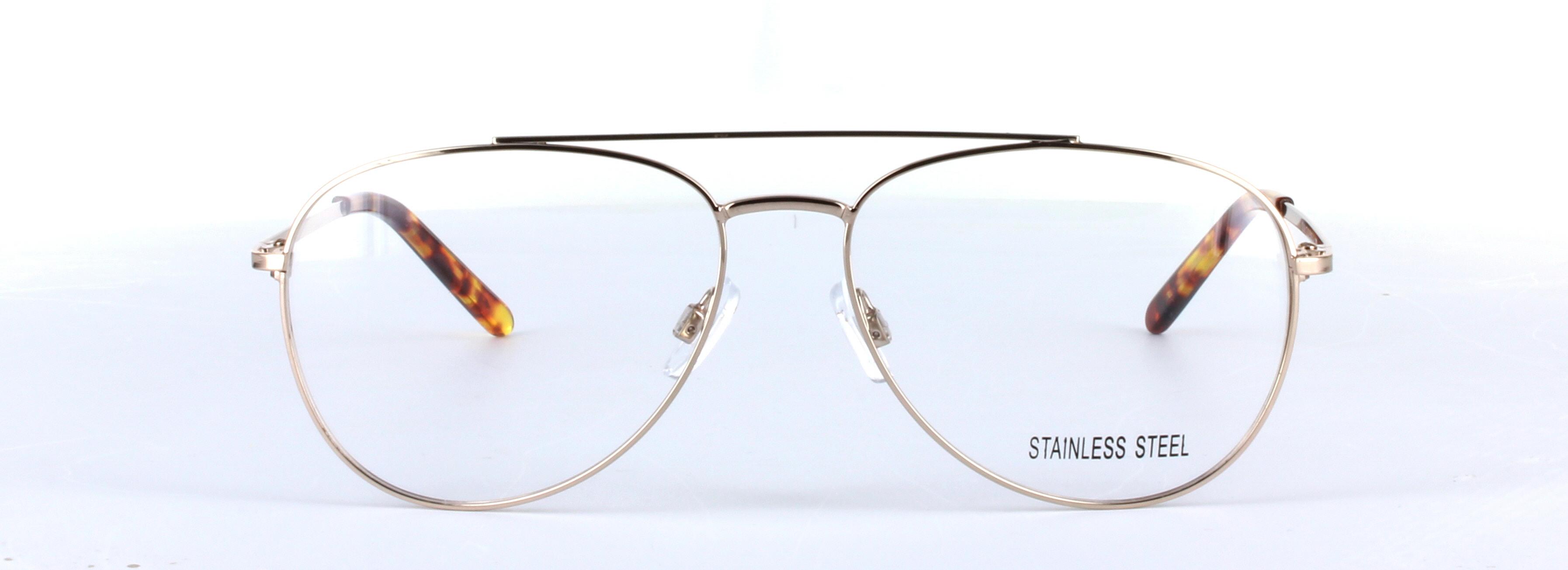 Gianni Gold Full Rim Oval Metal Glasses - Image View 5