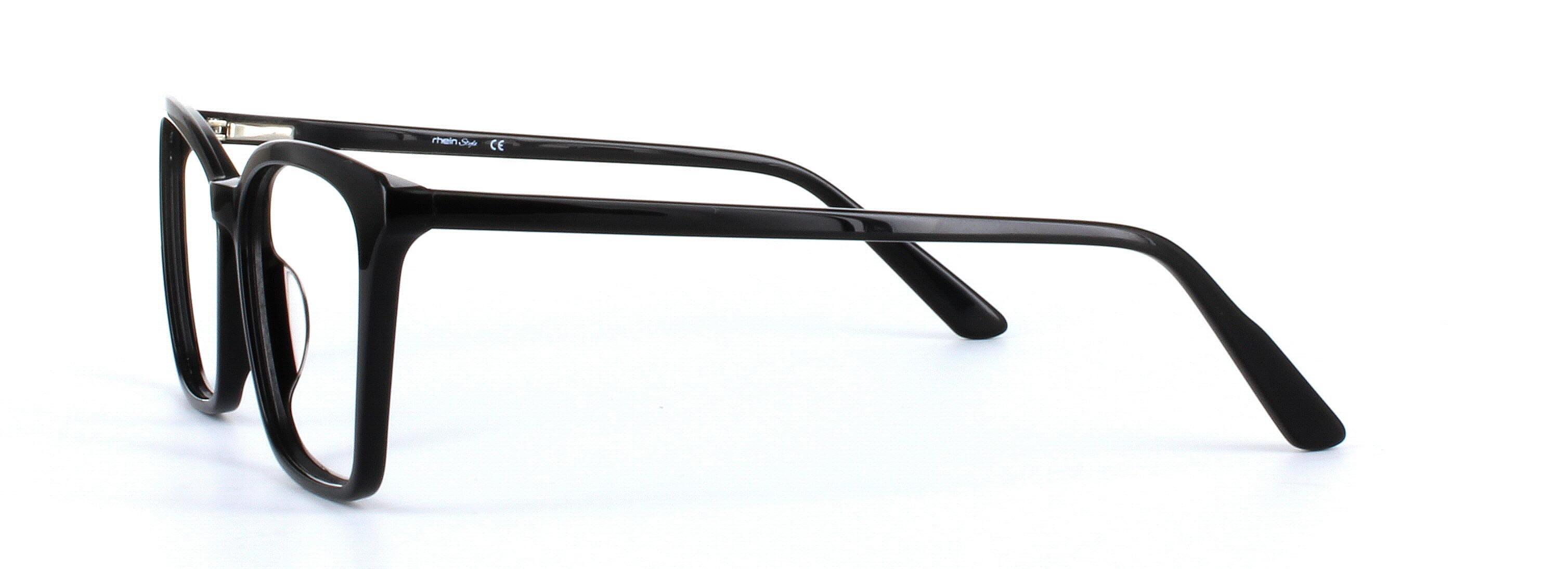 Caelan Black Full Rim Square Plastic Glasses - Image View 2