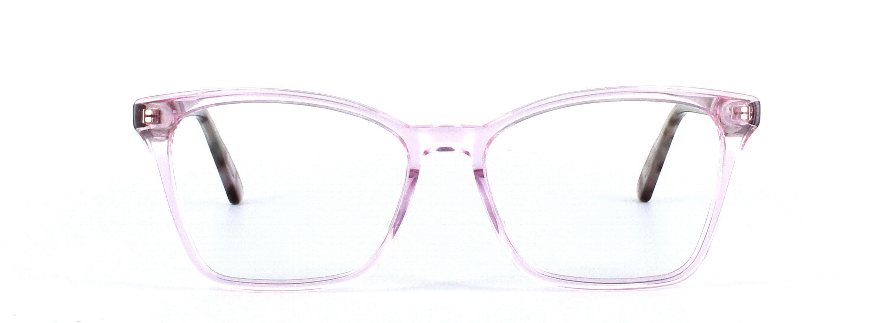 Caelan Pink Full Rim Square Plastic Glasses - Image View 5