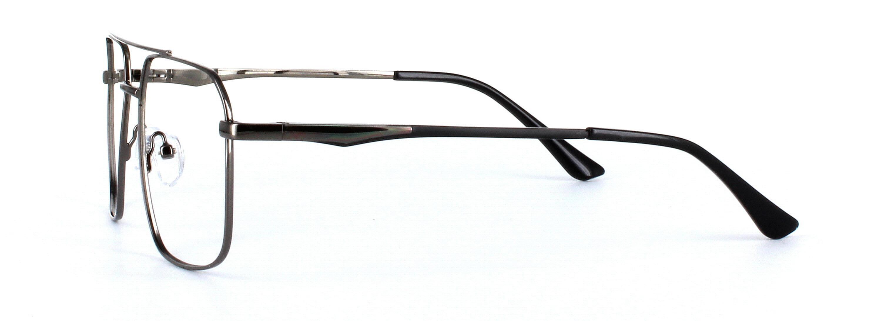 Caludon Gunmetal Full Rim Aviator Metal Glasses - Image View 2
