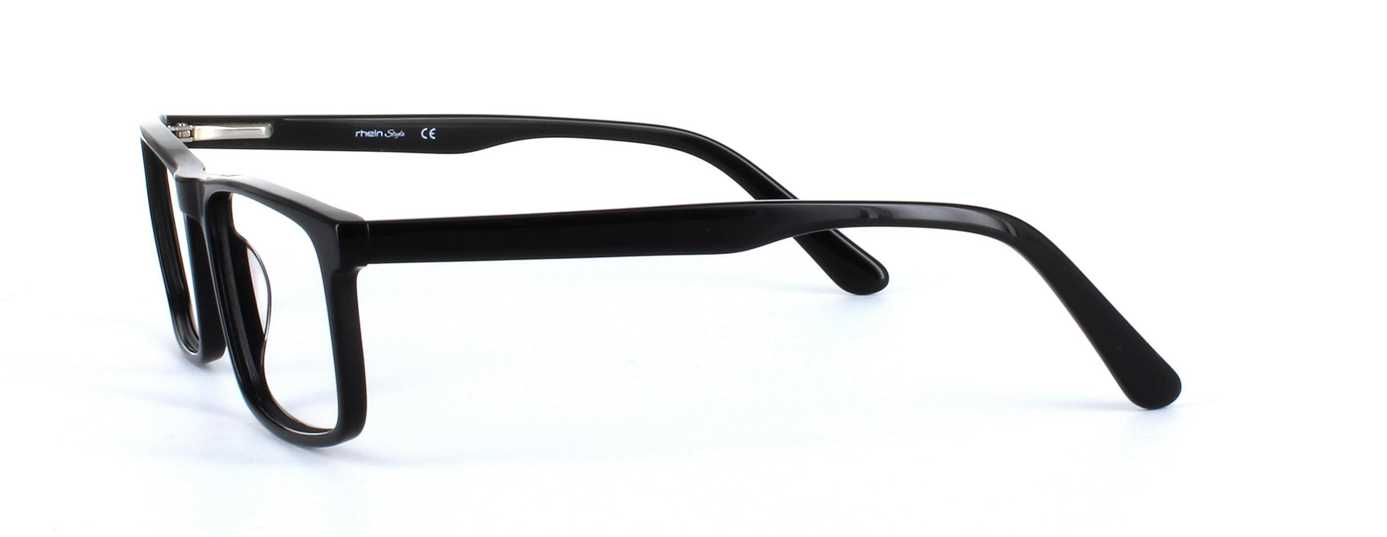 Livadia in shiny black - unisex acetate glasses - image view 2