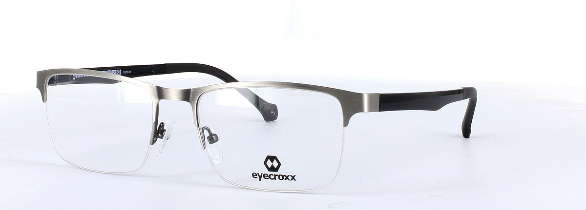 Eyecroxx 555-C4 Gunmetal Semi Rimless Metal Glasses - Image View 1