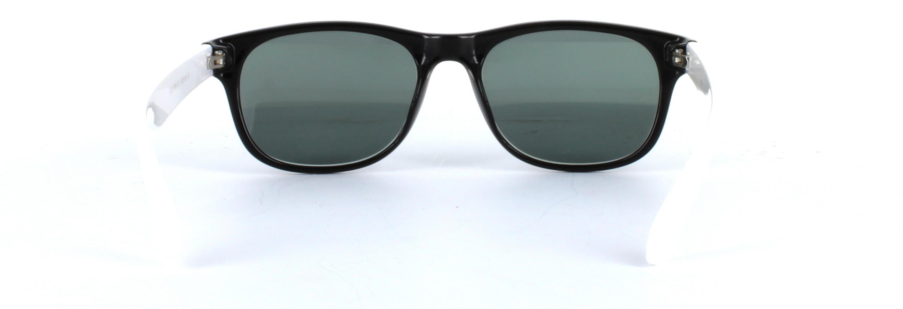 Brazil Black and White Full Rim Oval Plastic Sunglasses - Image View 3