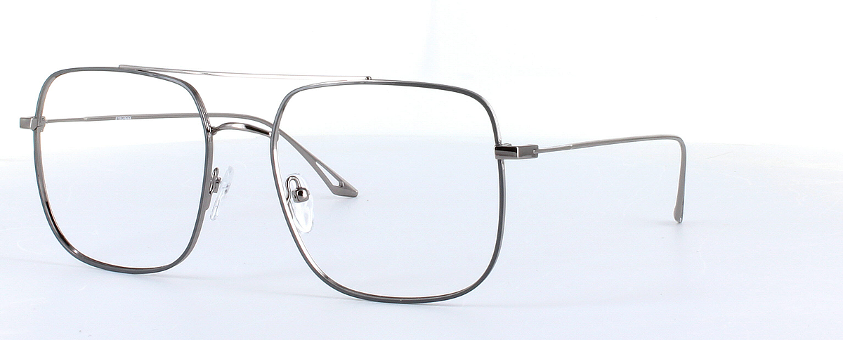 Eyecroxx 637-C1 Black Full Rim Aviator Metal Glasses - Image View 1