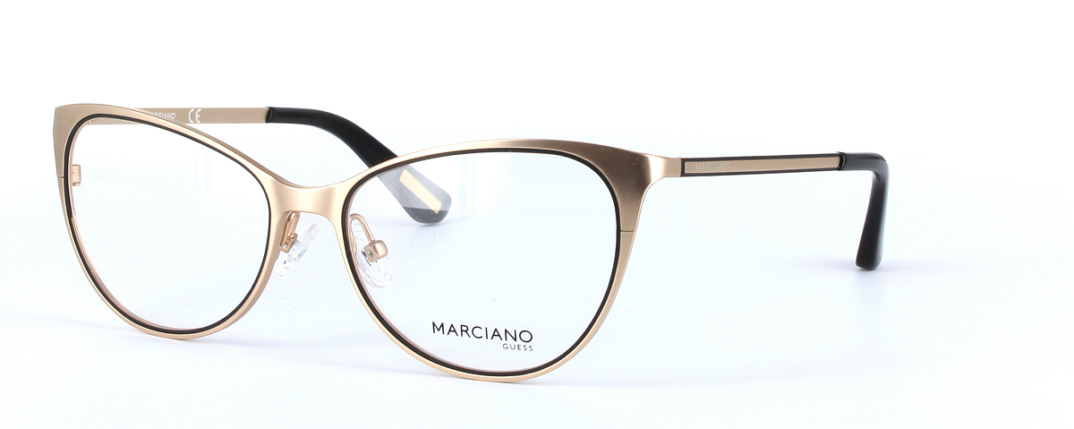 GUESS MARCIANO (GM0309-032) Gold Full Rim Oval Metal Glasses - Image View 1