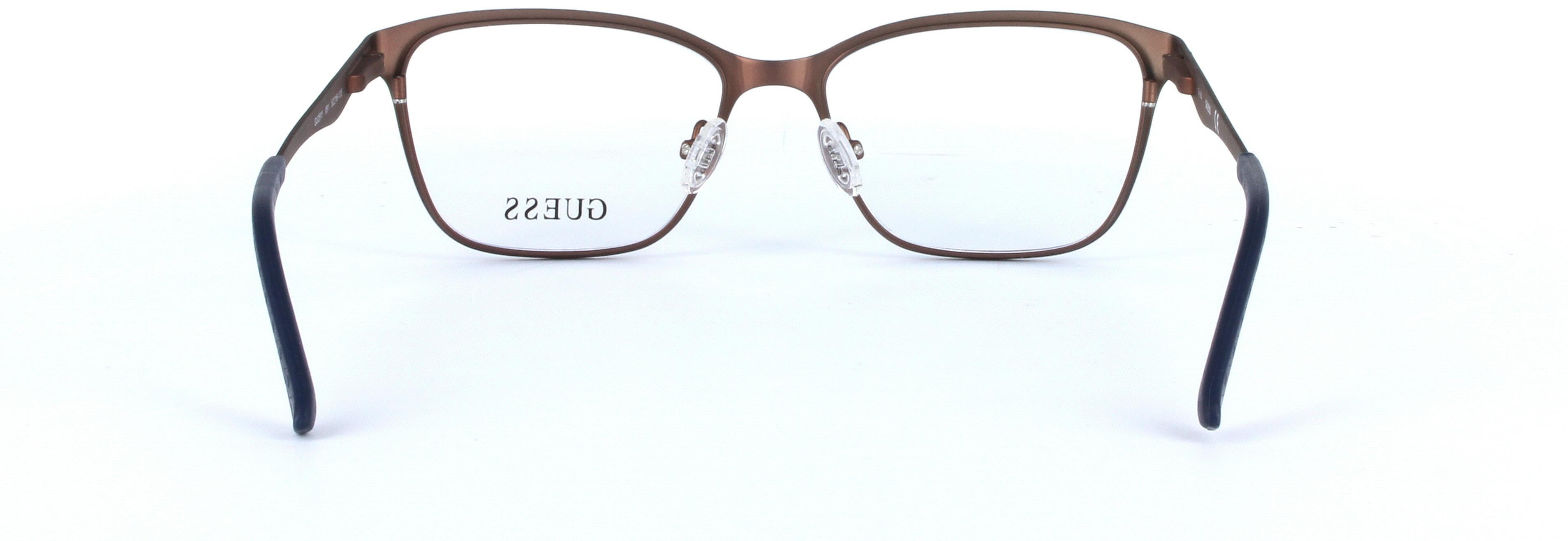 GUESS (GU2511-091) Blue Full Rim Oval Rectangular Metal Glasses - Image View 3