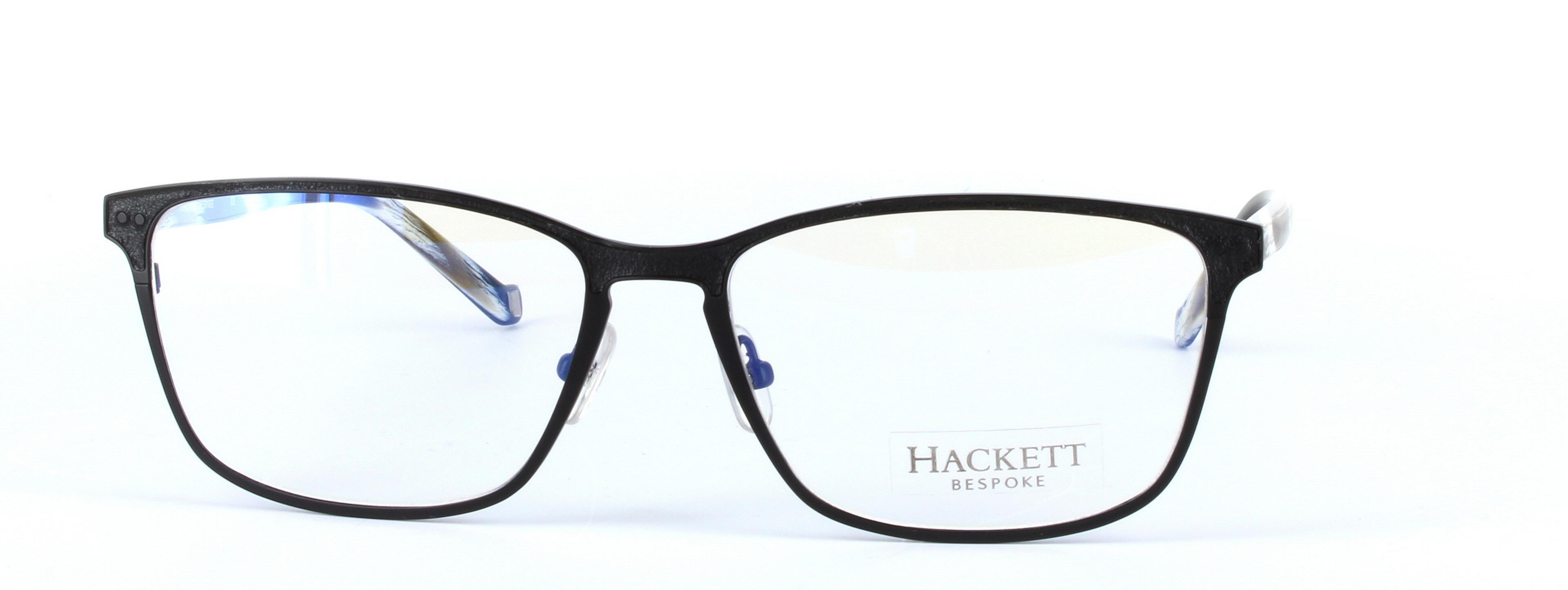 HACKETT BESPOKE (177-02) Black Full Rim Oval Square Metal Glasses - Image View 5