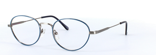 Esperanza Silver Full Rim Oval Metal Glasses - Image View 1
