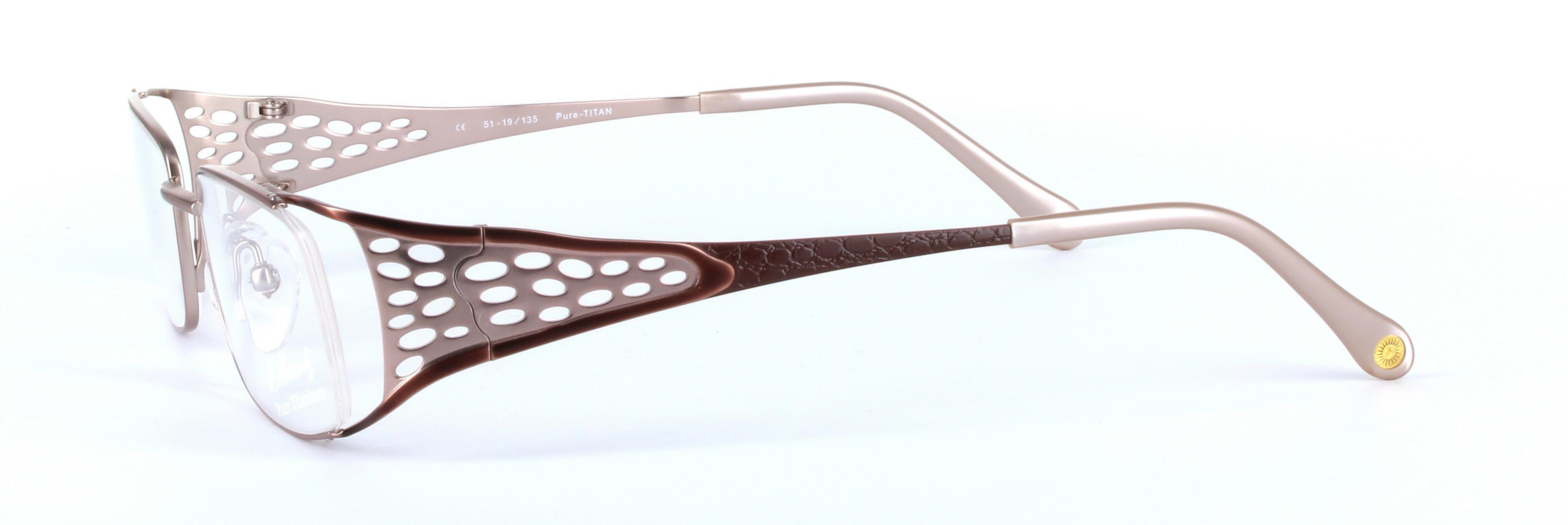 L'ART St-MORITZ (4782-002) Brown Full Rim Rectangular Metal Glasses - Image View 2