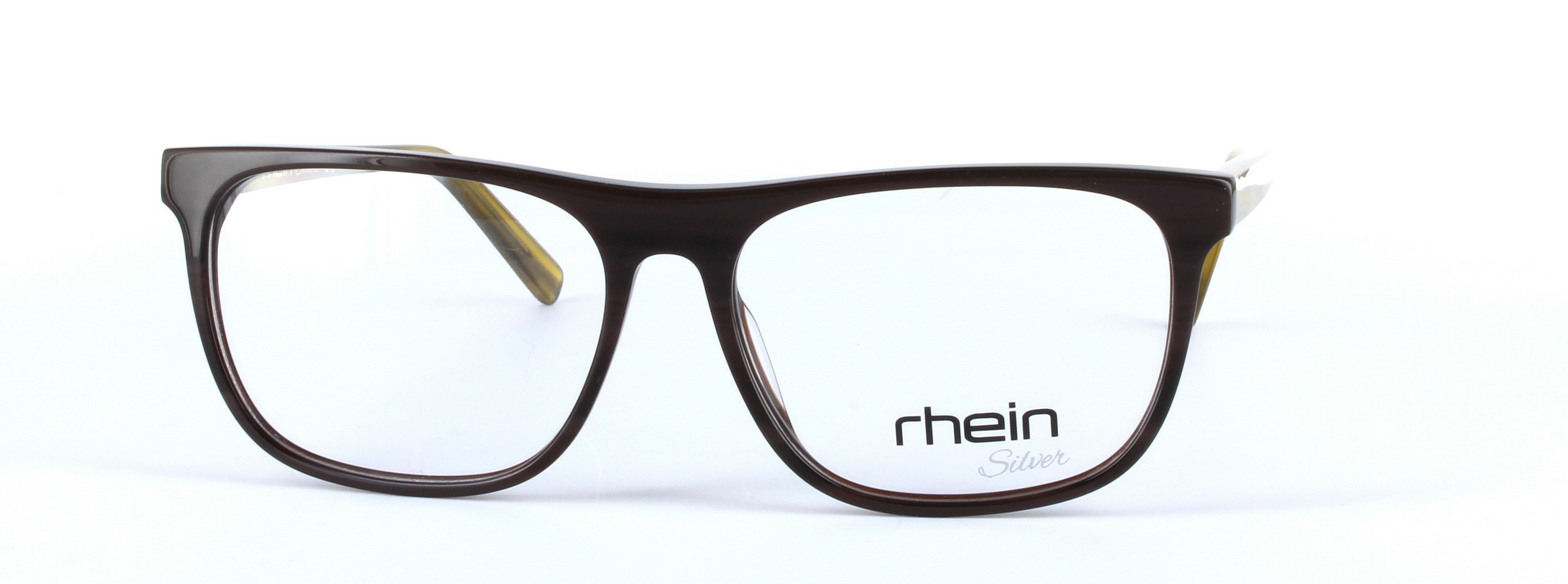 Cian Black and Green Full Rim Rectangular Plastic Glasses - Image View 5