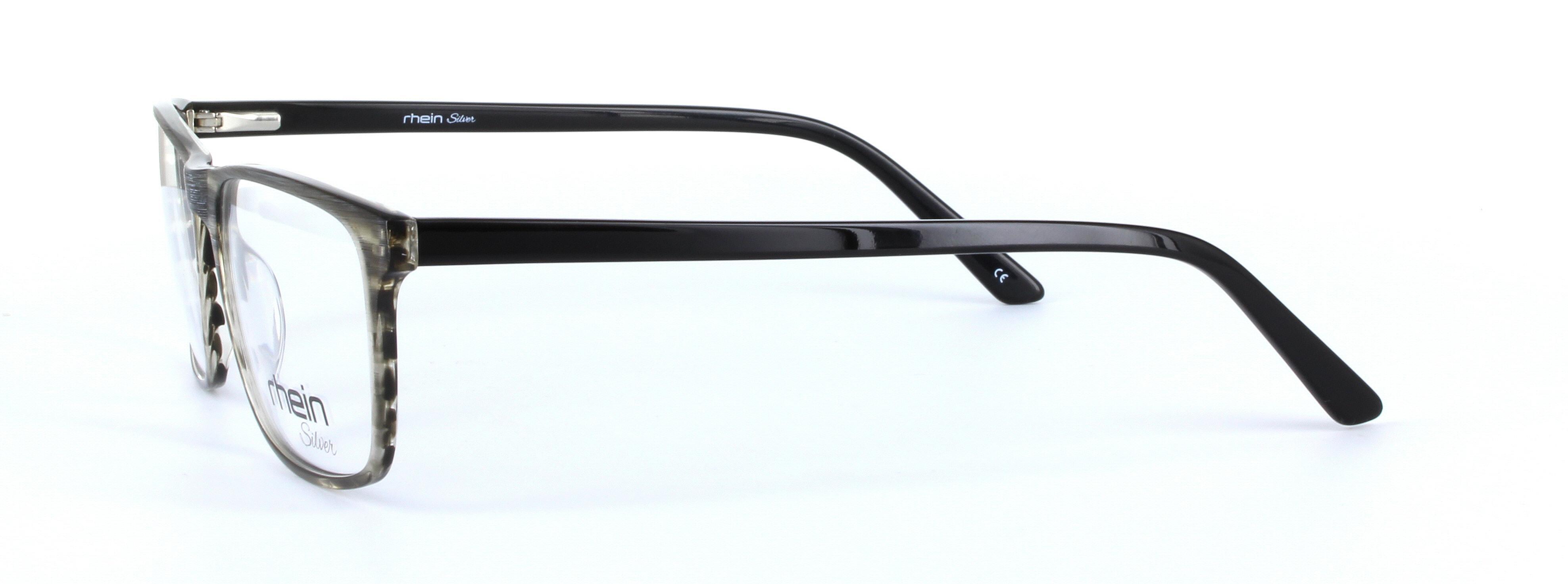 Kole Grey Full Rim Rectangular Plastic Glasses - Image View 2