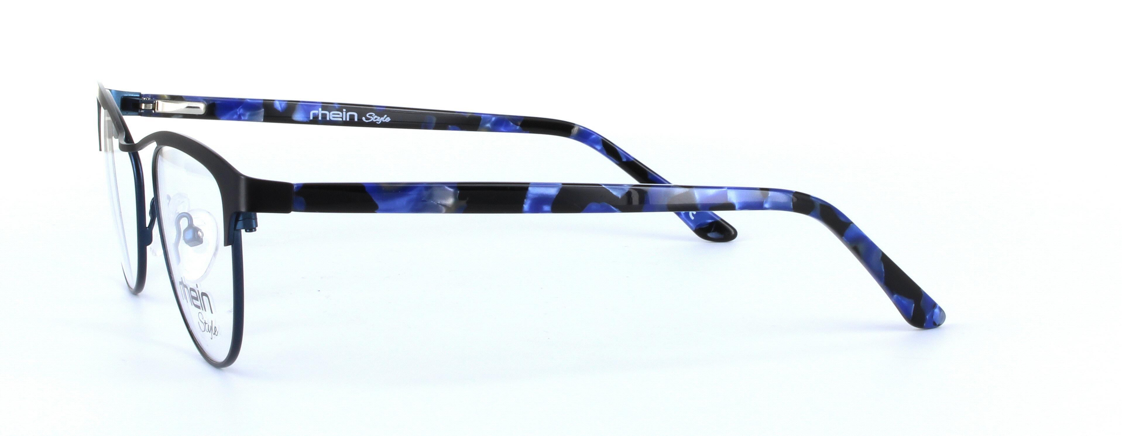 Bolla Gunmetal and Blue Full Rim Oval Metal Glasses - Image View 2