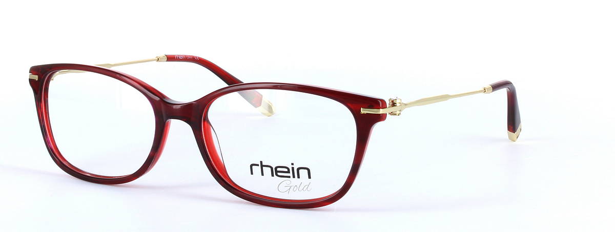Locarno Red Full Rim Oval Plastic Glasses - Image View 1