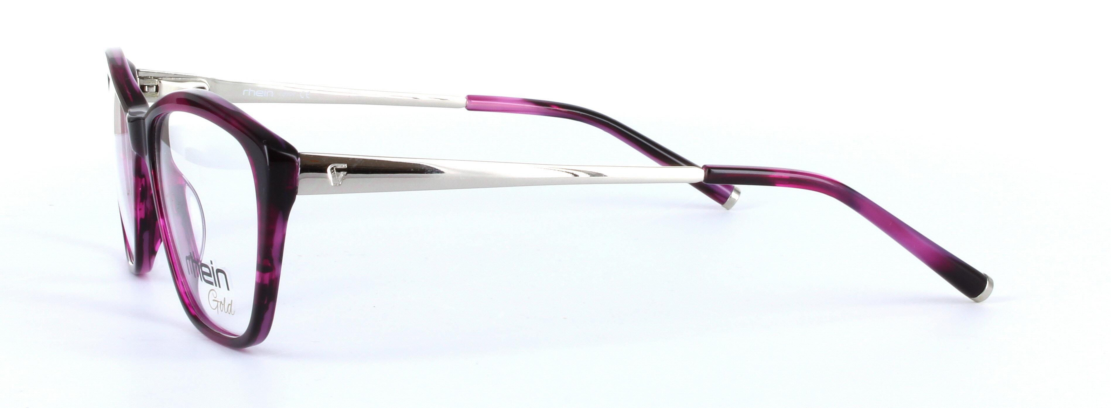 Miranda Purple Full Rim Oval Plastic Glasses - Image View 2