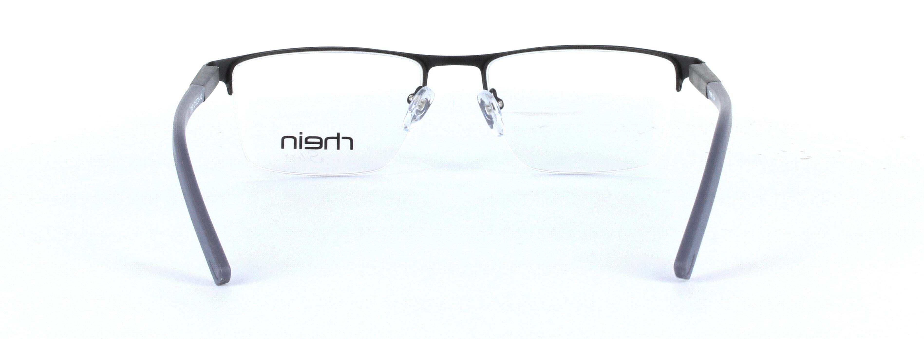 Dell Grey Semi Rimless Rectangular Metal Glasses - Image View 3