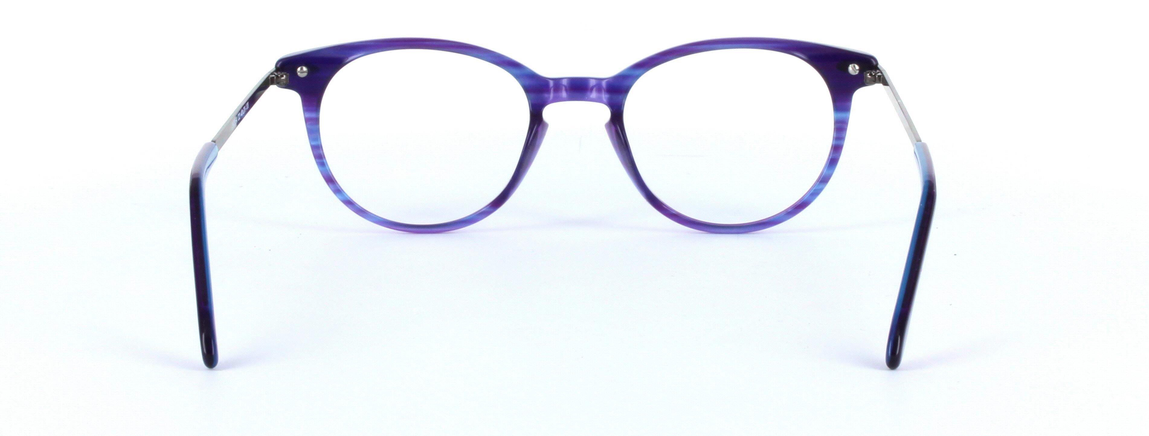 Amanda Purple Full Rim Round Acetate Glasses - Image View 4