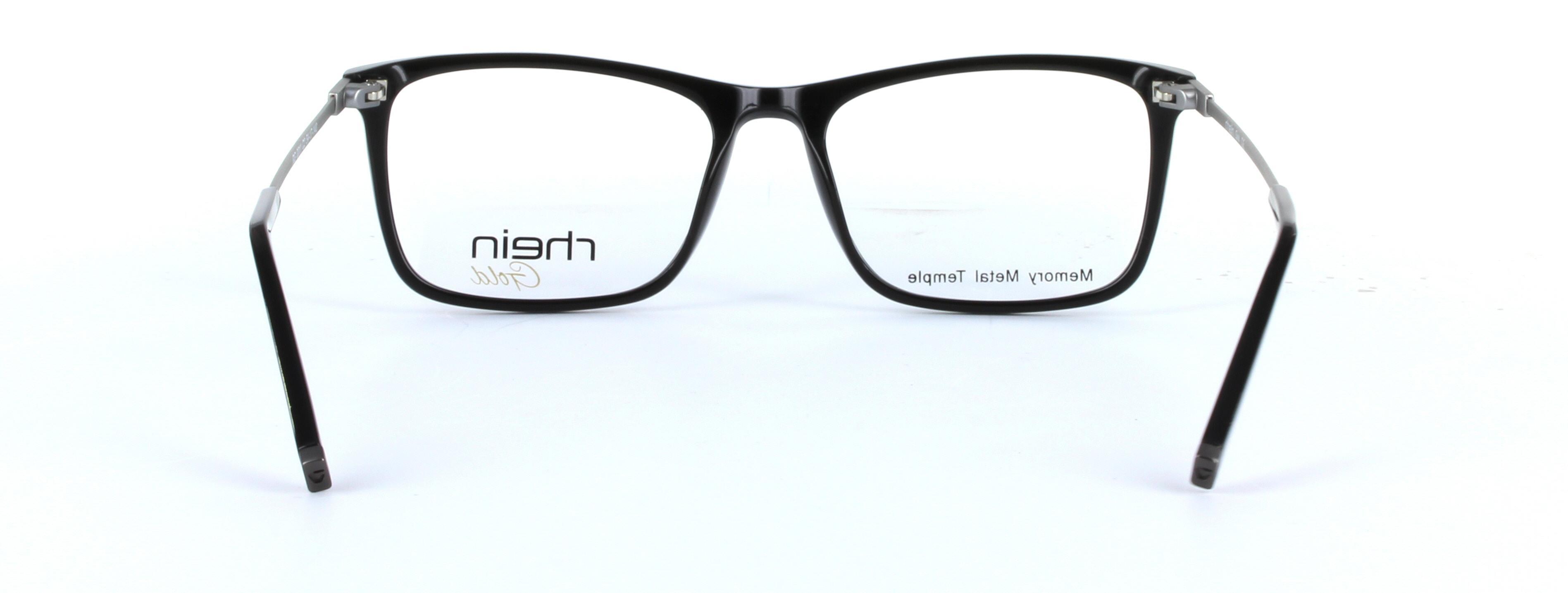 Chatsworth Black Full Rim Square Plastic Glasses - Image View 3