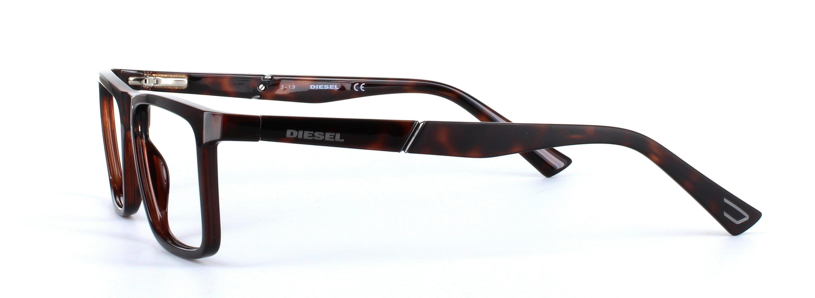 Diesel (DL5269-052) Brown Full Rim Rectangular Acetate Glasses - Image View 2