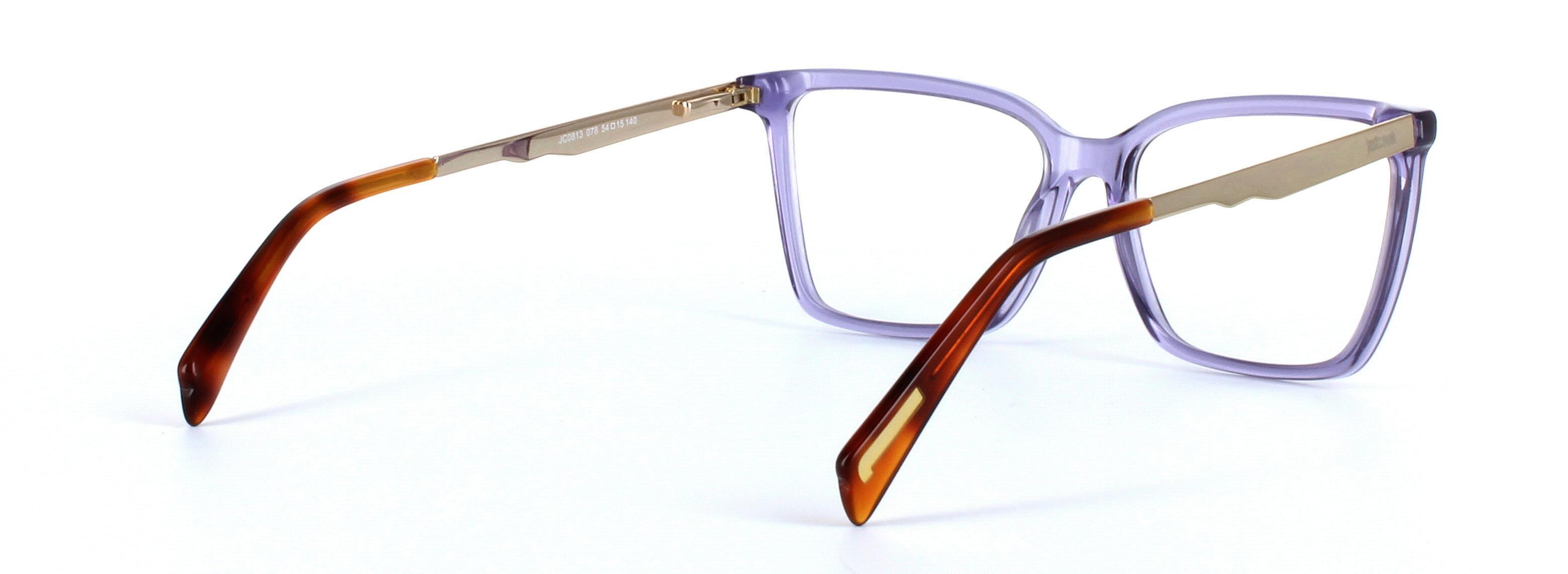 JUST CAVALLI (JC0813-078) Purple Full Rim Square Acetate Glasses - Image View 4