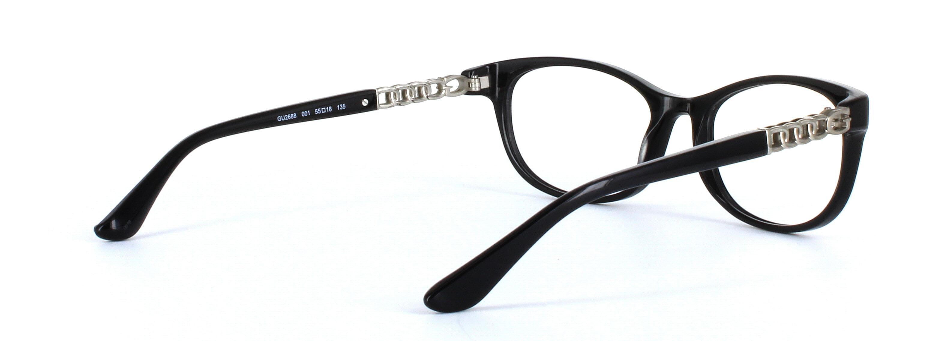 GUESS (GU2688-001) Black Full Rim Oval Acetate Glasses - Image View 4