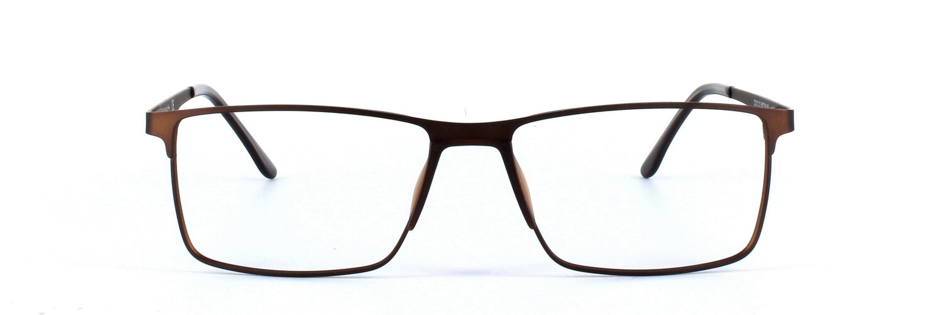 Burnaby Bronze Full Rim Rectangular Metal Glasses - Image View 5