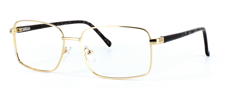 Marlborough Gold Full Rim Rectangular Glasses - Image View 1