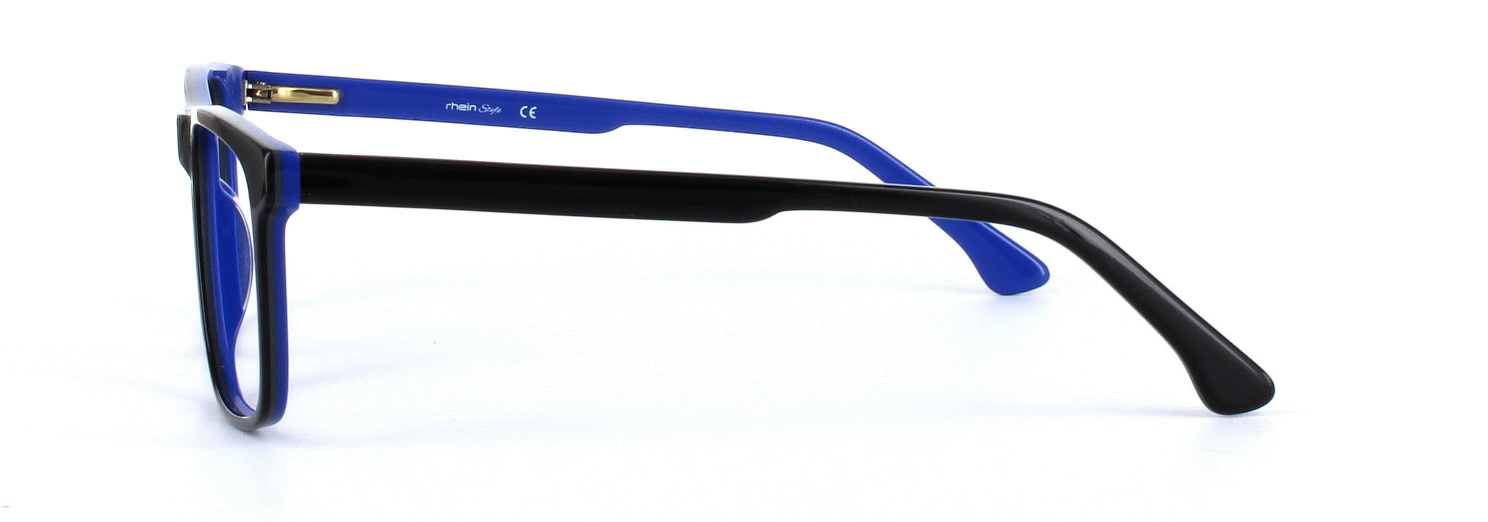 Ashington Black Full Rim Square Plastic Glasses - Image View 2