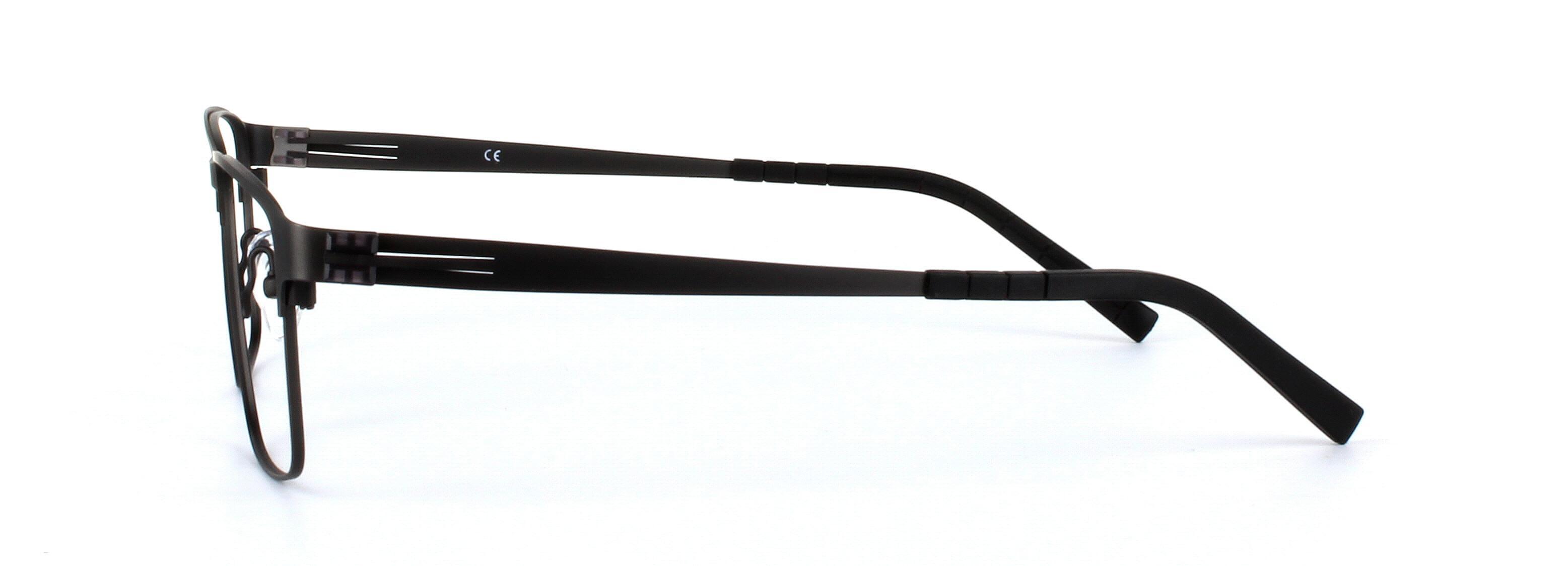 Divo Matt Black Full Rim Square Titanium Glasses - Image View 2