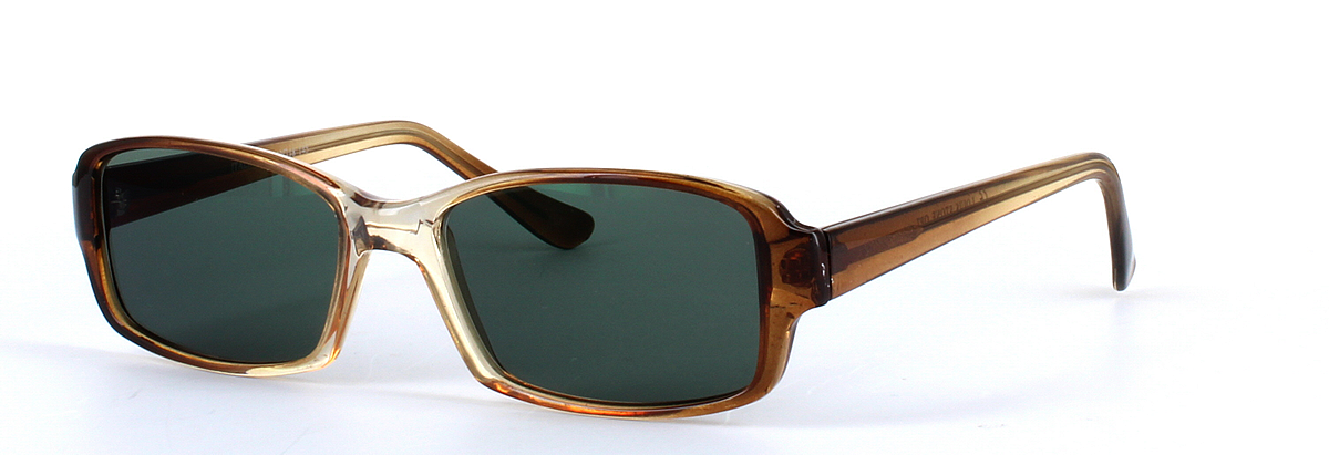 Chico Brown Full Rim Rectangular Plastic Sunglasses - Image View 1