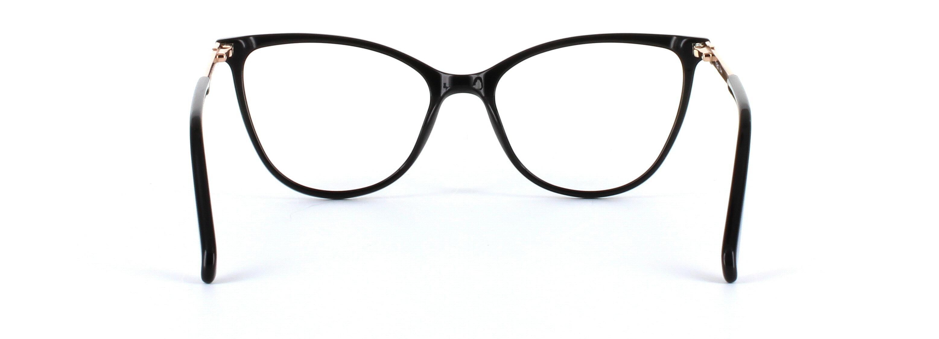 Callie Black Full Rim Cat Eye Acetate Glasses - Image View 3