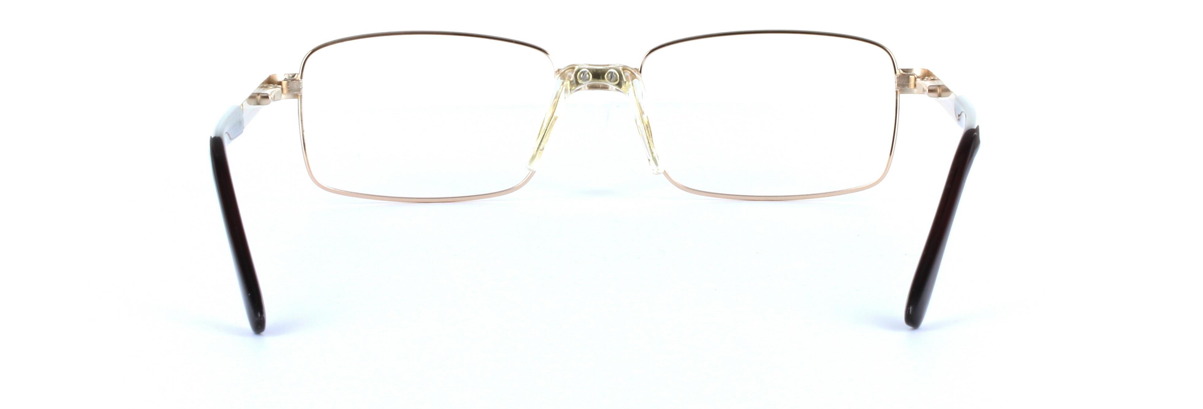 Jackson Gold Full Rim Rectangular Metal Glasses - Image View 3