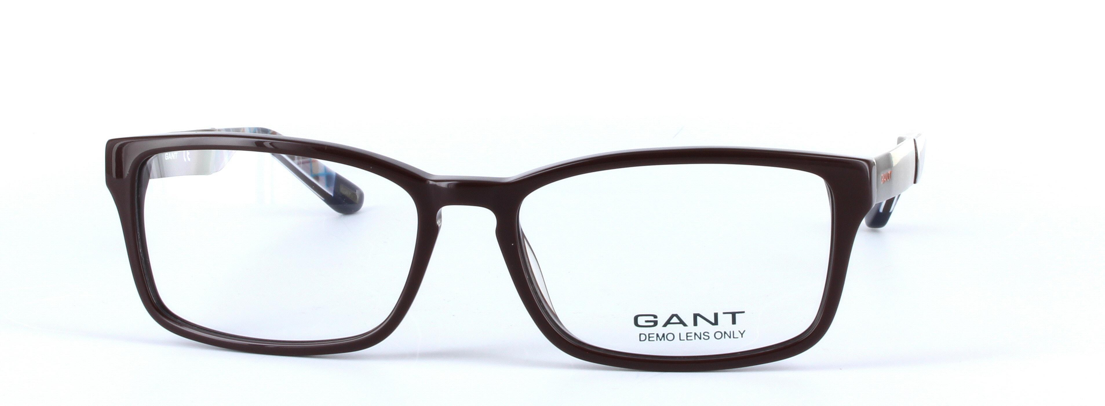 GANT (GA3069-048) Brown Full Rim Oval Rectangular Acetate Glasses - Image View 5