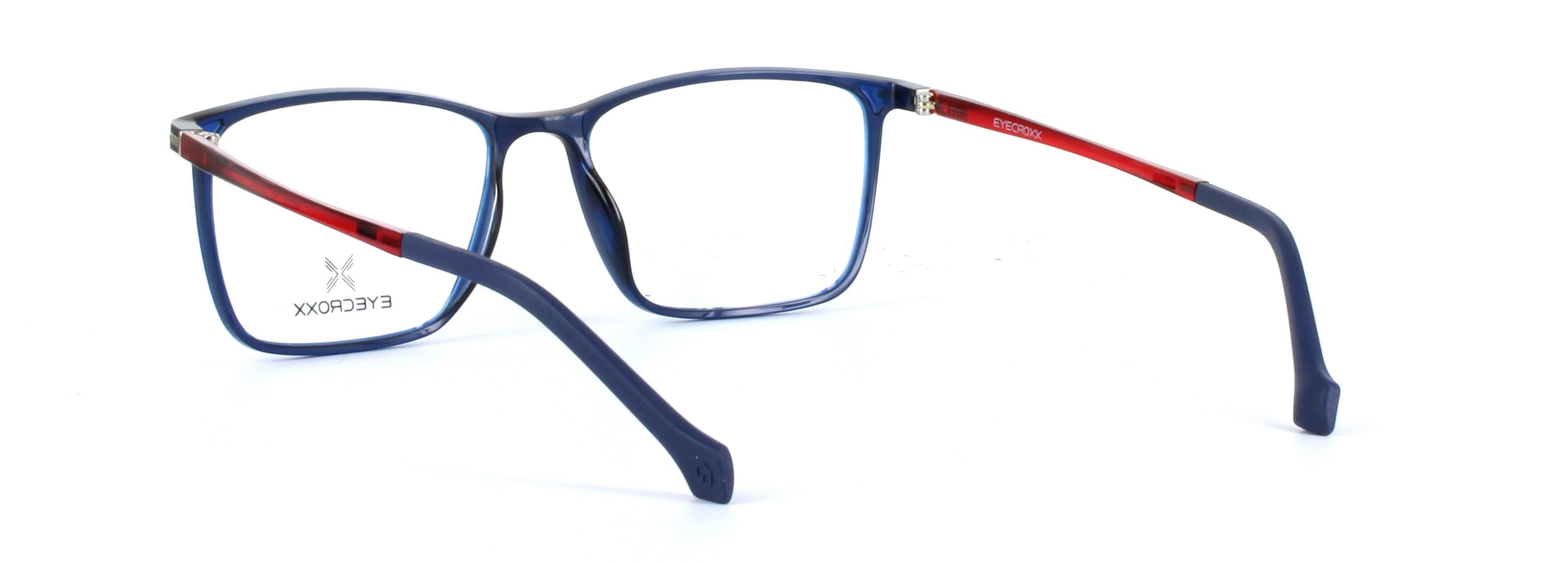 Eyecroxx 588-C3 Blue Full Rim Plastic Glasses - Image View 5