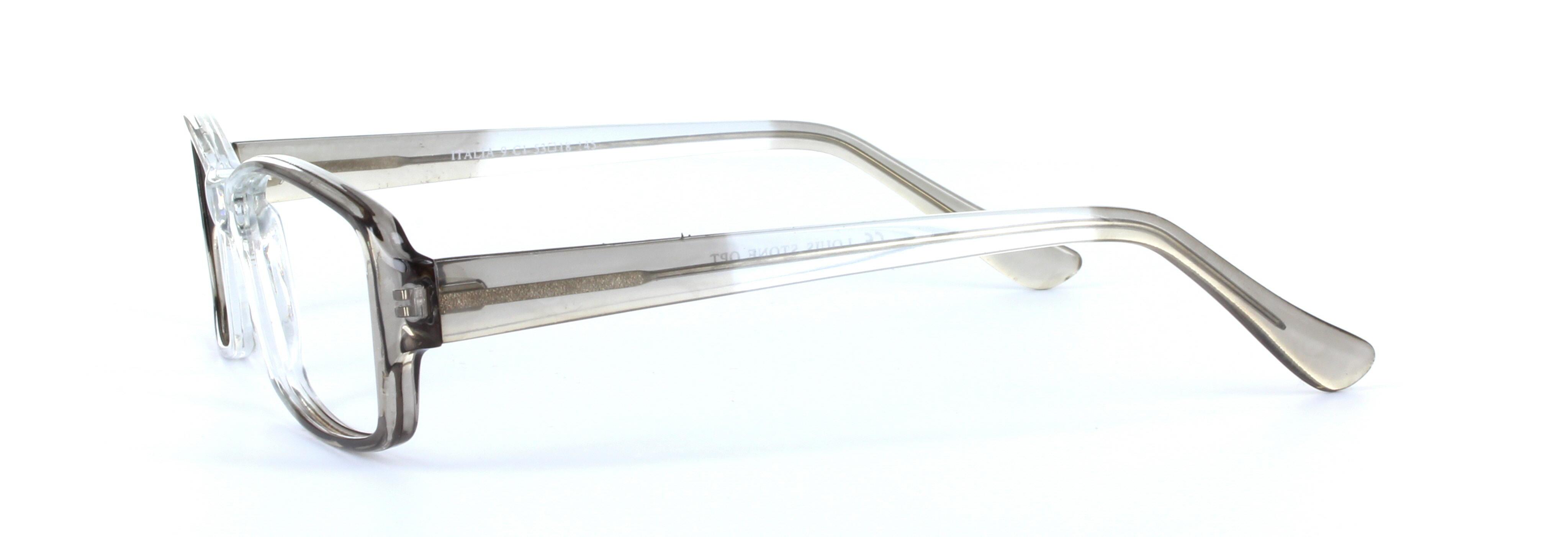 Grey Full Rim Rectangular Plastic Glasses Chico - Image View 2