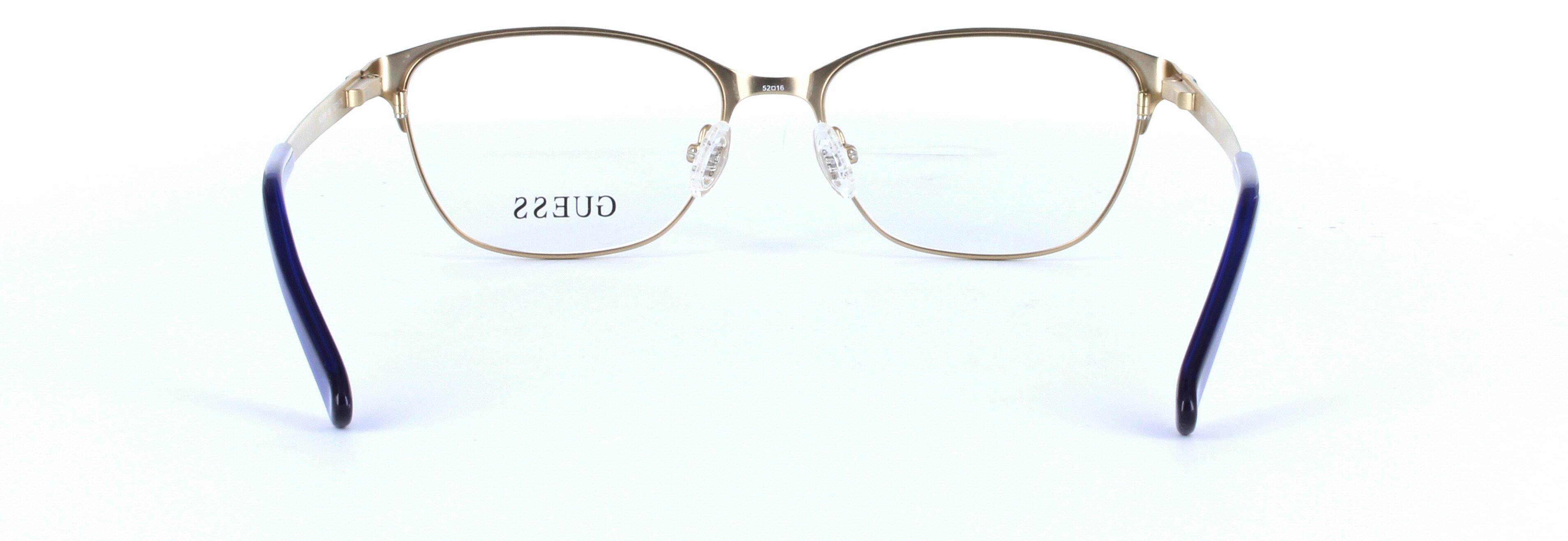 GUESS (GU2499-091) Blue Full Rim Oval Metal Glasses - Image View 3