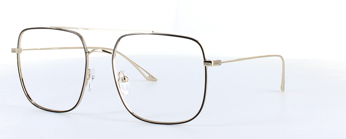Eyecroxx 637 Grey Full Rim Aviator Metal Glasses - Image View 1