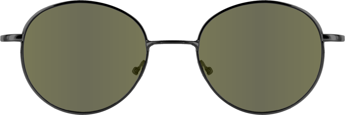 Discus Black Full Rim Round Metal Sunglasses - Image View 3
