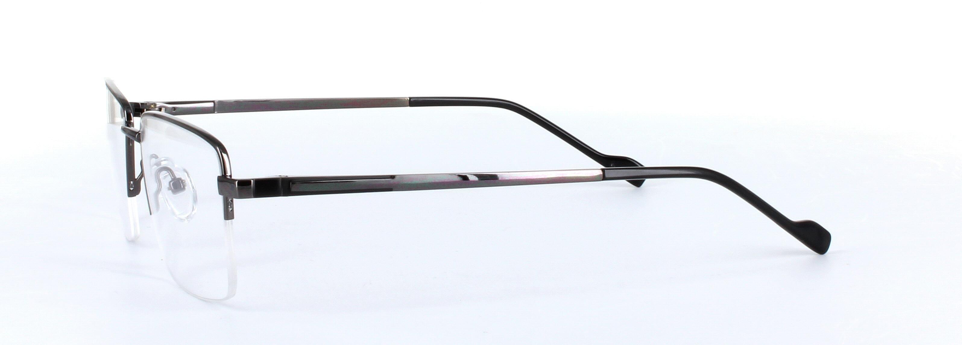 Miguel Gunmetal Semi Rimless Metal Glasses - Image View 2