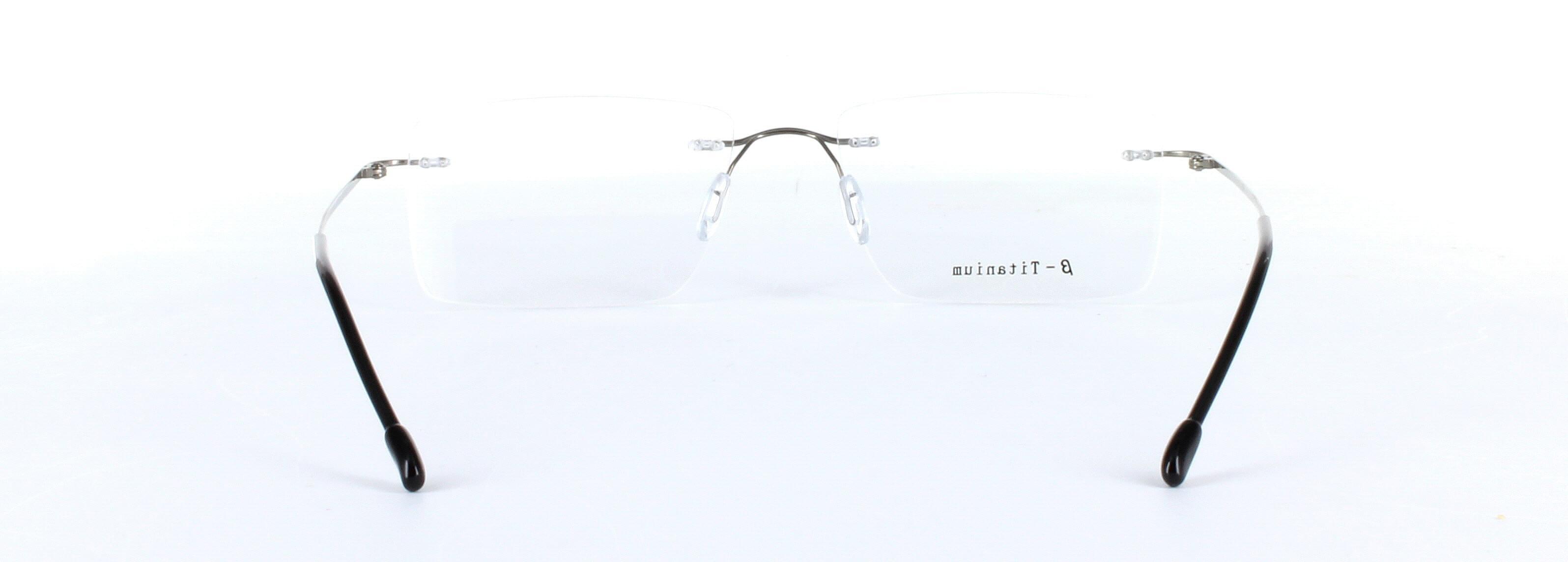Lorenzo Gunmetal Full Rim Rectangular Metal Glasses - Image View 3