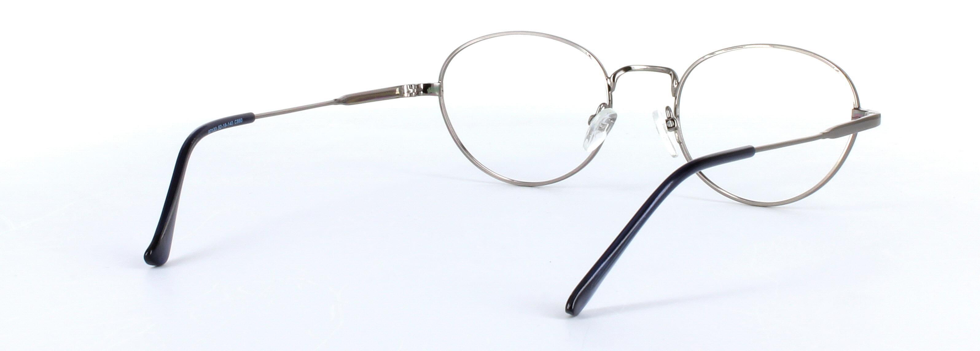 Esperanza Silver Full Rim Oval Metal Glasses - Image View 4