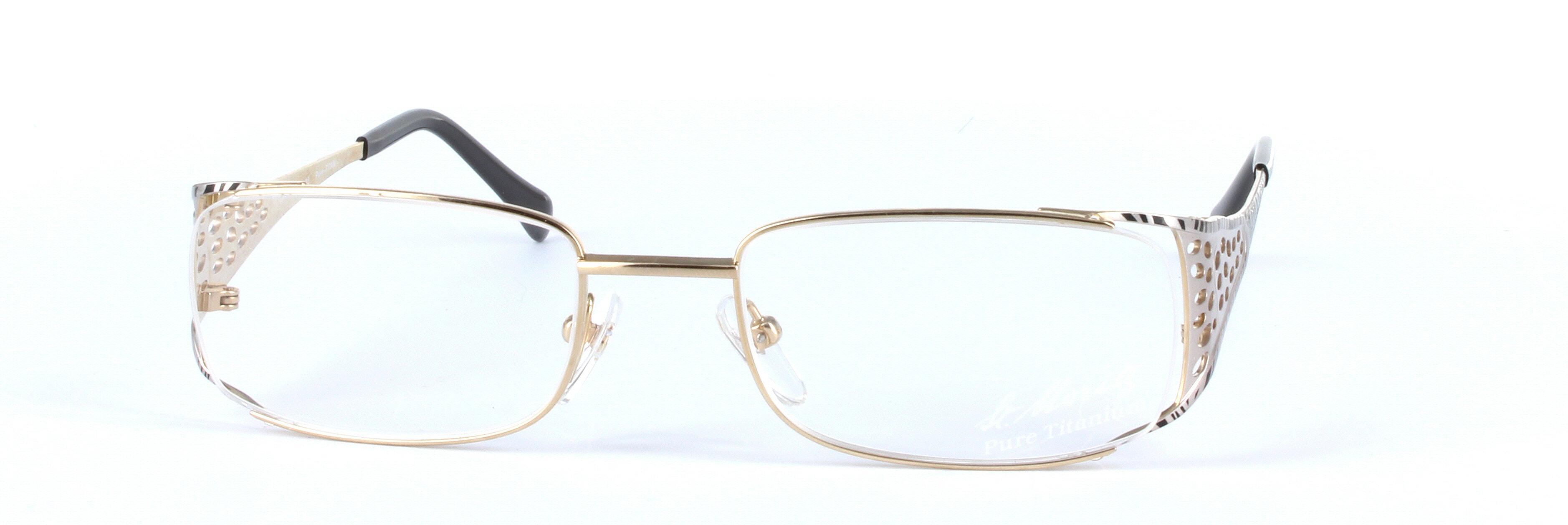 L'ART St-MORITZ (4782-004) Gold Full Rim Rectangular Metal Glasses - Image View 5