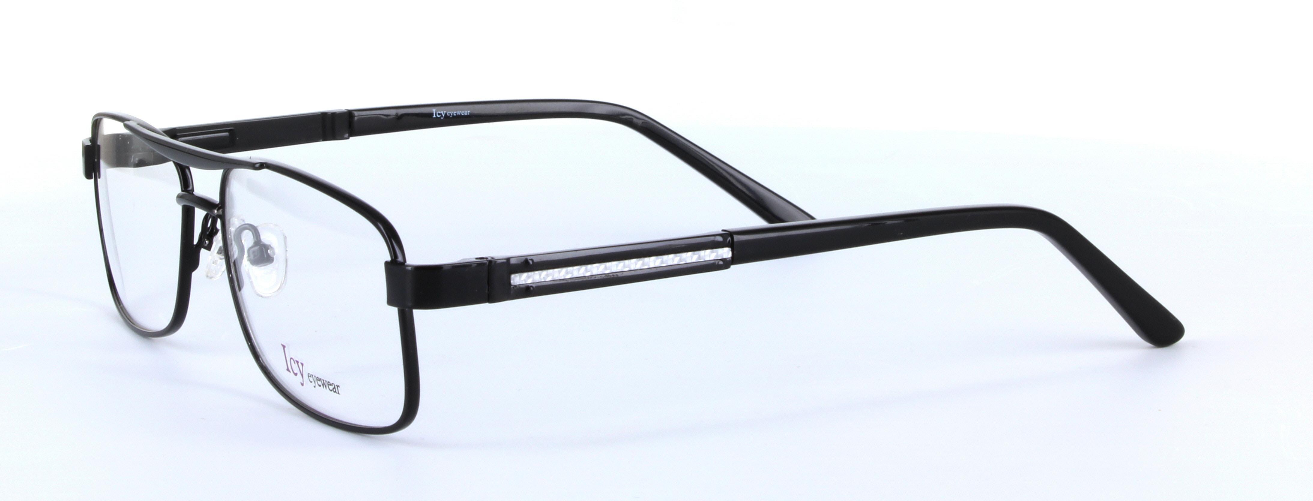 Derek Black Full Rim Aviator Metal Glasses - Image View 2