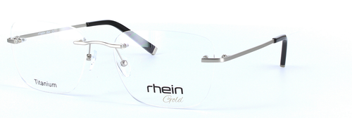 Silver Rimless Rectangular Titanium Glasses Chandler Titanium - Image View 1