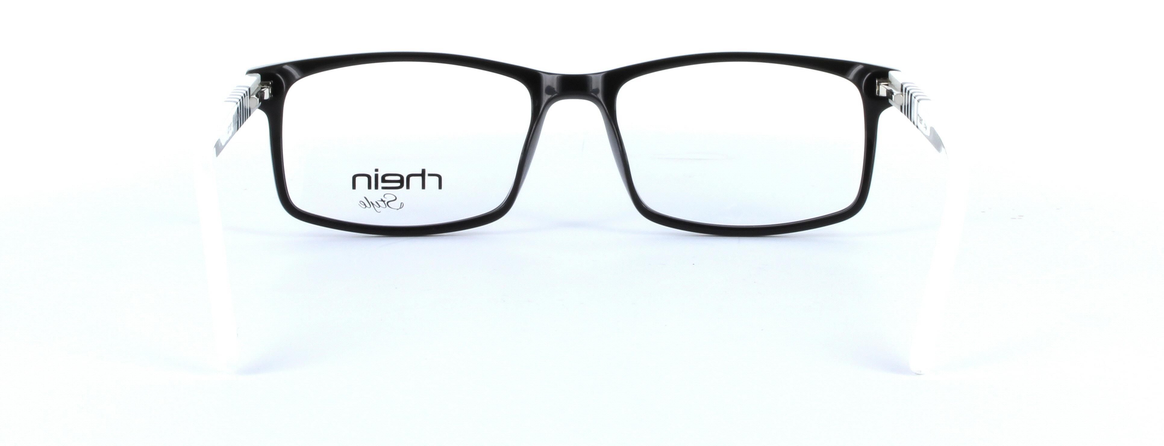 Binka Black Full Rim Rectangular Plastic Glasses - Image View 3
