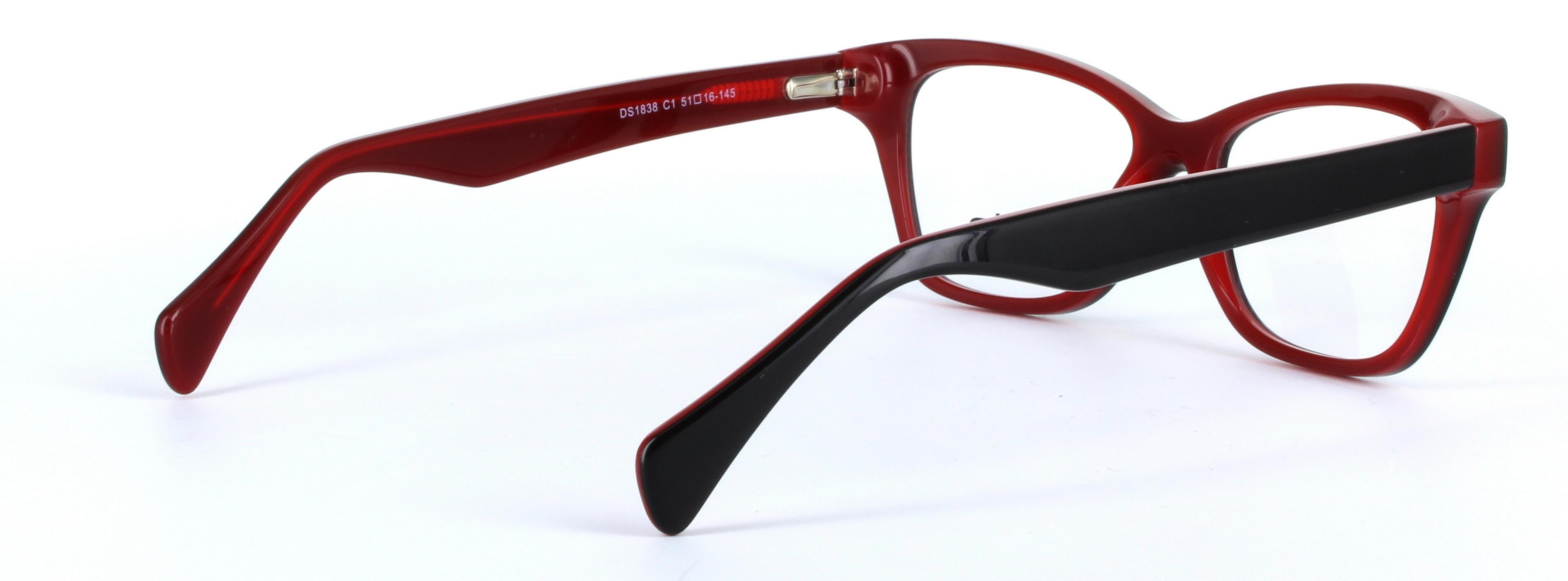 Felia Black Full Rim Oval Round Plastic Glasses - Image View 4