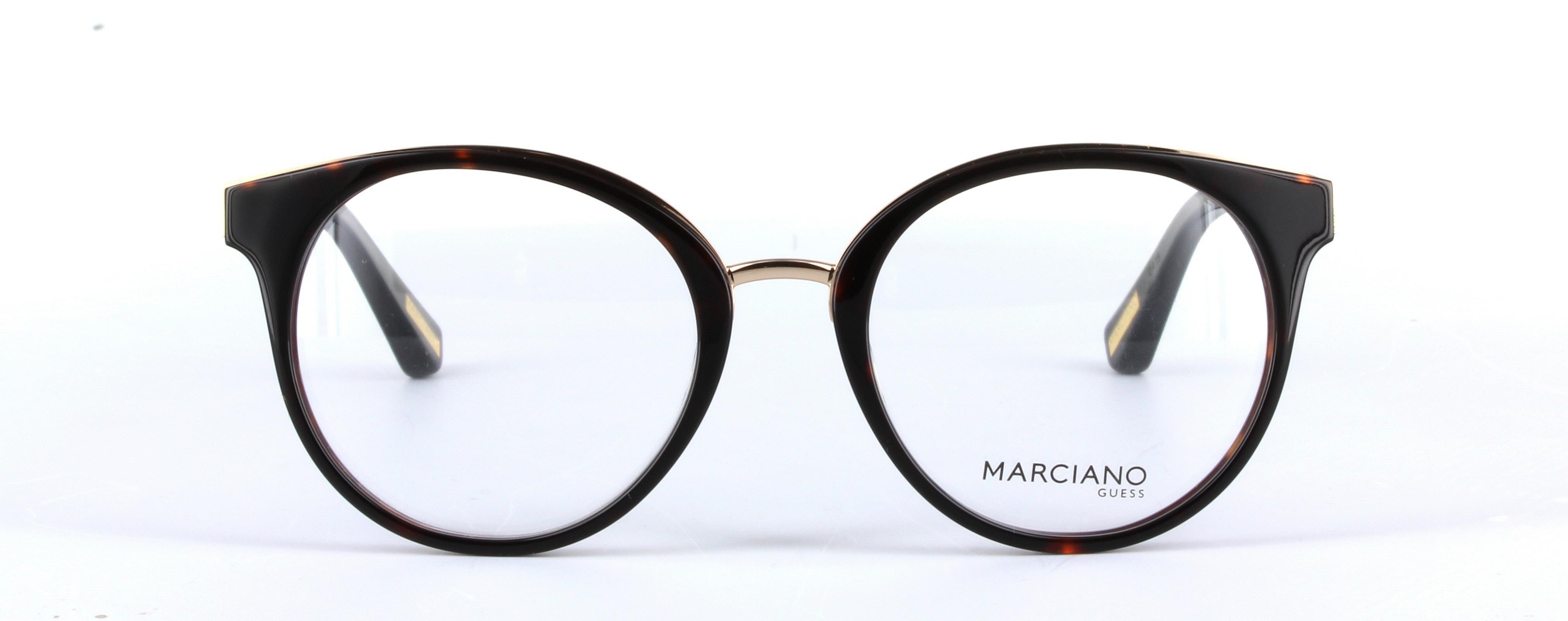 GUESS MARCIANO (GM0303-052) Tortoise Full Rim Oval Acetate Glasses - Image View 5
