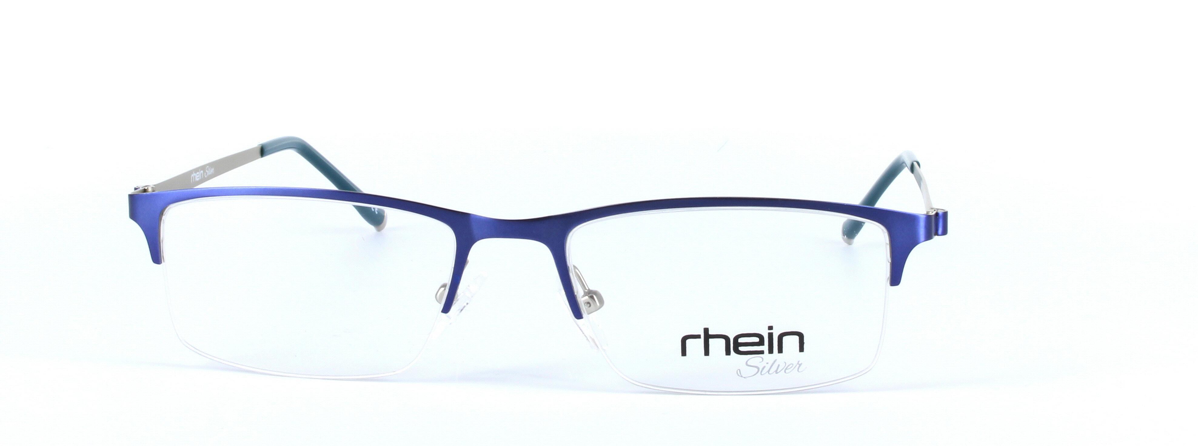 Kalem Blue Semi Rimless Rectangular Metal Glasses - Image View 5